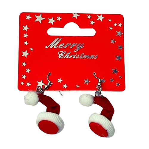 Christmas Accessories Santa Hat Earrings