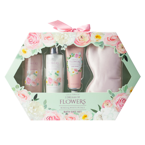 Lulu Grace Dream Of Flowers Gift Set Shower Gel Body Cream Hand Cream Eye Mask