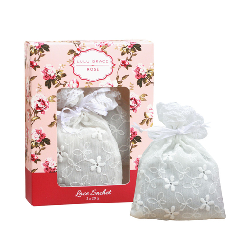 Lulu Grace Rose Lace Scented Sachet 2 x 20gm