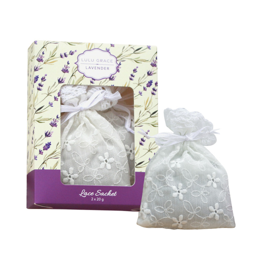 Lulu Grace Lavender Lace Scented Sachet 2 x 20gm