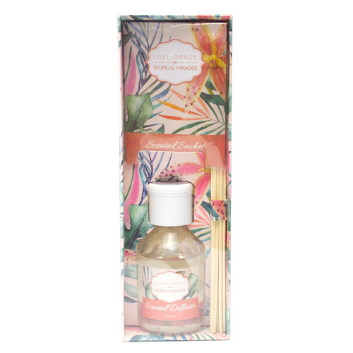 Lulu Grace Tropical Paradise Diffuser 100ml & 10gm Scented Sachet