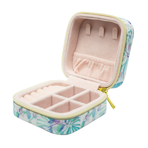 Lulu Grace Tropical Breeze Travel Jewellery Box 10.5 x 10.5 x 5.3cm