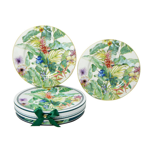 Cake Plate 2 Piece Gift Set Botanical Garden