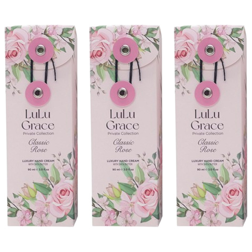 Lulu Grace 3 x  Rose Hand Cream 90ml