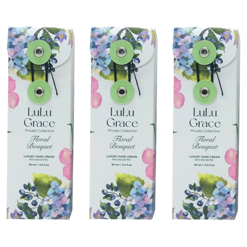 Lulu Grace 3 x  Floral Bouquet 90ml Hand Cream