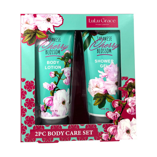 Lulu Grace Cherry Blossom 2 Piece Gift Set Body Care Set Shower Gel and Body Lotion