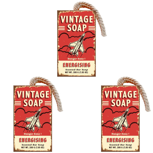 Crewman 3 x Mens Energising 200g Vintage Soap 