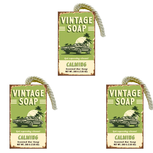 Crewman 3 x Mens Calming 200g Vintage Soap