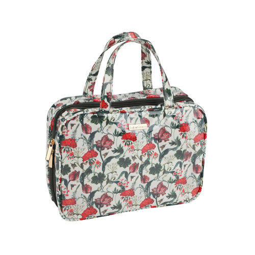 Lulu Grace Toiletry Bag In Classic Floral Print Design 27 x 9 x 8.5cm