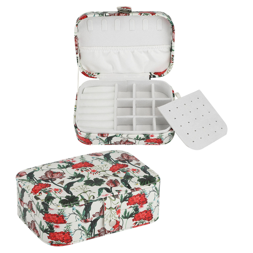 Lulu Grace Floral Fantasy Print Design Jewellery Box 15.8 x 11.5 x 5.2cm