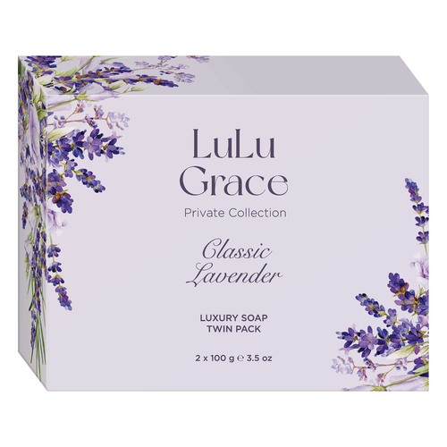 Lulu Grace Private Collection Classic Lavender Luxury Soap Bar Twin Pack 2 x 100g