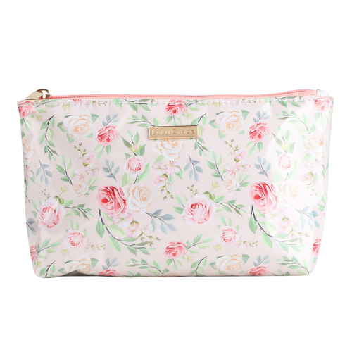 Lulu Grace Cosmetic Bag In Classic Rose Print Design 23 x 6 x 13cm