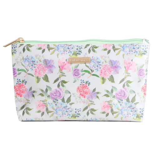 Lulu Grace Cosmetic Bag In Classic Floral Bouquet Print Design 23 x 6 x 13cm