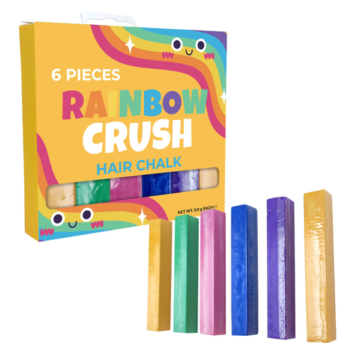 Rainbow Crush Hair Chalk Gift Set Includes 6 x 9.9g Coloured Hair Chalk