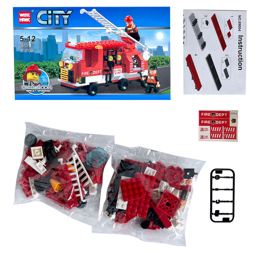 Kids Building Blocks Fire Engine 171 Pieces