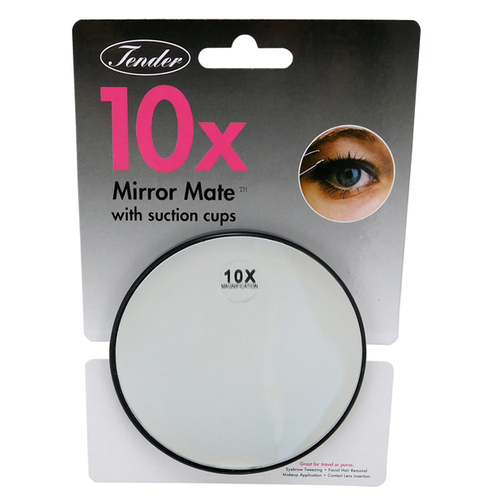 Tender 10x Magnifying Mirror Glass with Suction Cups 9cm