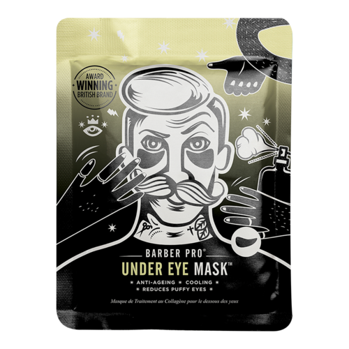 Barber Pro Under Eye Mask Anti Ageing Activated Charcoal Volcanic Ash Men 3 Pairs