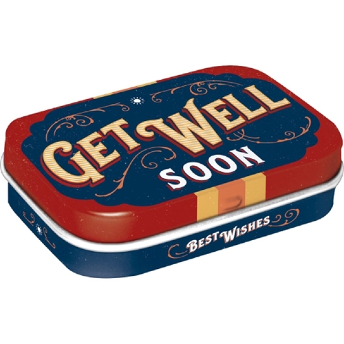 Nostalgic Art Get Well Soon Pills Novelty Mint Tin Box With Mints 34g