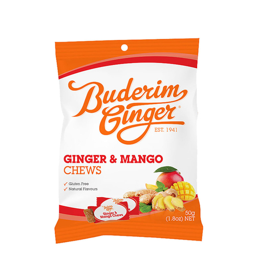 Buderim Ginger Ginger & Mango Chews 50g