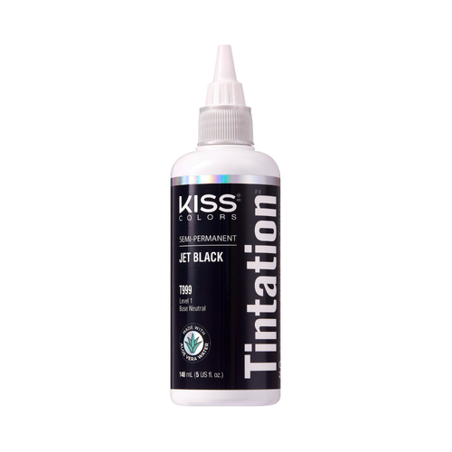 Kiss Tintation Semi-Permanent Hair Colour with Aloe Vera 148ml Jet Black T999