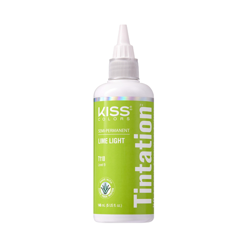 Kiss Tintation Semi-Permanent Hair Colour with Aloe Vera 148ml Lime Light T110