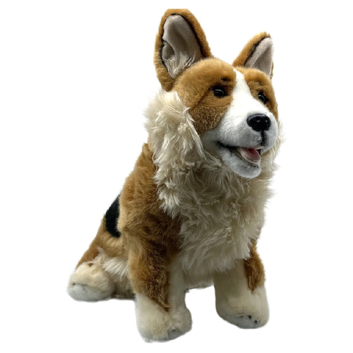 Bocchetta Plush Toys "Windsor" Corgi Plush Stuffed Dog Animal Sitting 23cm