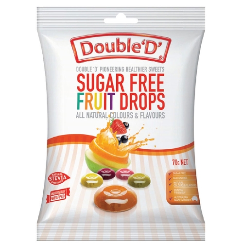 Double D Sugar Free Fruit Drops 70g