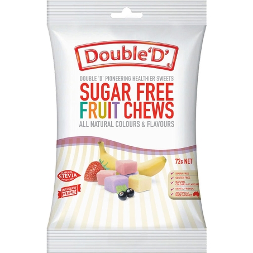 Double D Sugar Free Fruit Chews 72g