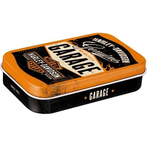 Nostalgic Art Harley Davidson Garage Pills Novelty Mint Tin Box XL With Mints 80g