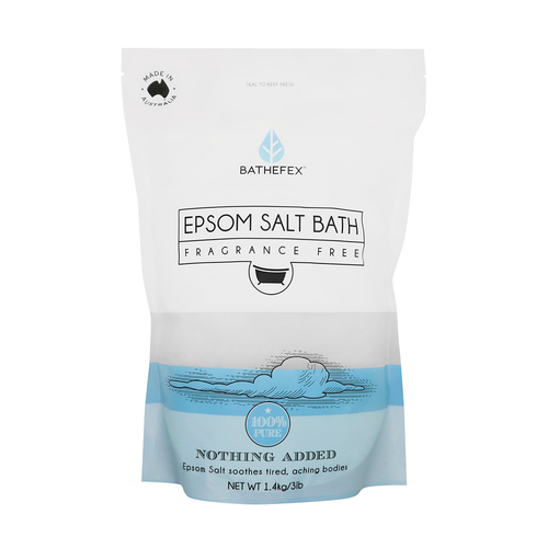 Bathefex Epsom Salt Bath Fragrance Free 1.4kg