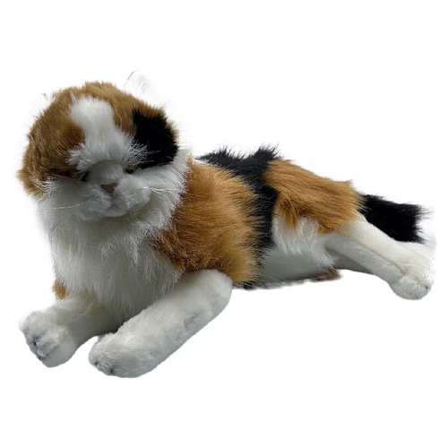 Bocchetta Plush Toys "Marmalade" Calico Cat Kitten Stuffed Animal Lying 38cm