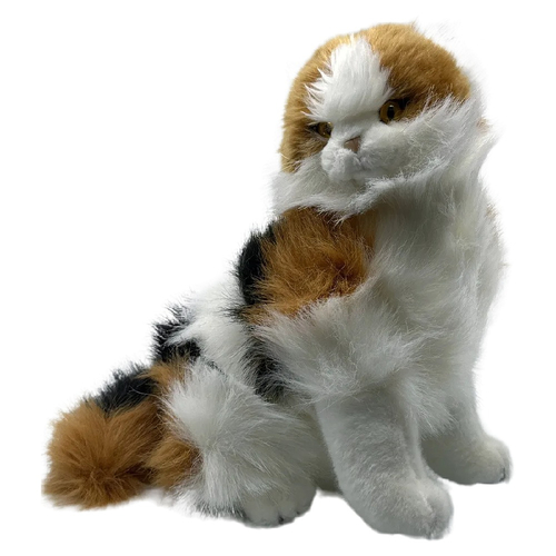 Bocchetta Plush Toys "Alfio" Calico Cat Stuffed Animal Medium Sitting 34cm