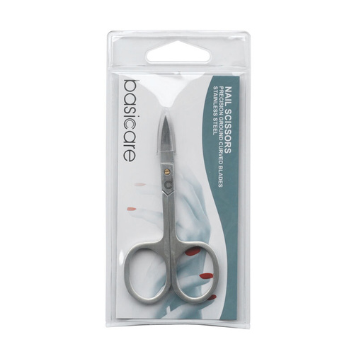 Basicare Curved Nail Scissors 3 1/2 inches