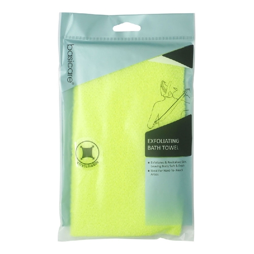 Basicare Exfoliating Bath Towel Yellow