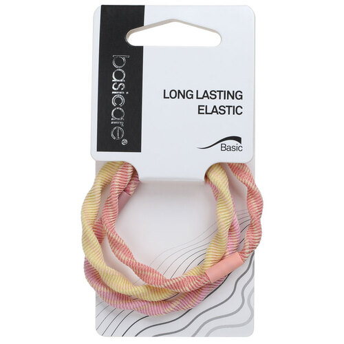 Basicare Elastic Hair Bands Long Lasting 3pk Twisted