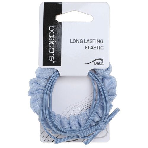 Basicare Elastic Hair Bands Long Lasting 3pk Frilled