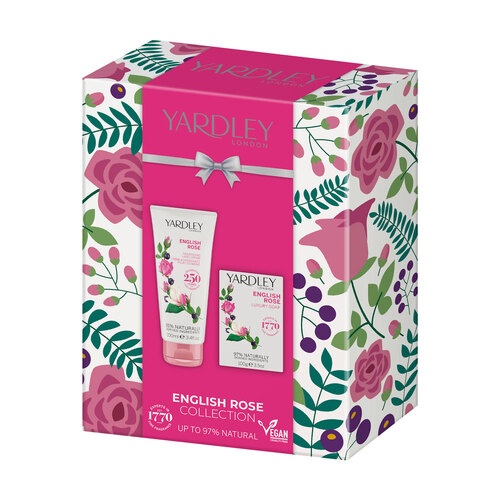 Yardley English Rose Gift Set Hand Cream 100ml and Luxury Soap 100g 