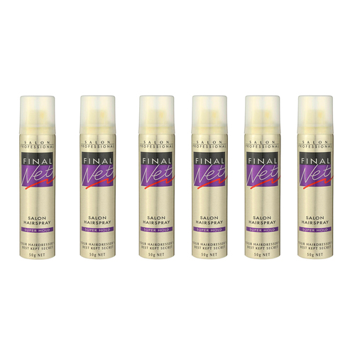 6 x Final Net Hairspray Super Hold 50g Hair Styling 