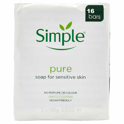 Simple Pure Soap for Sensitive Skin 100g x 16 bars