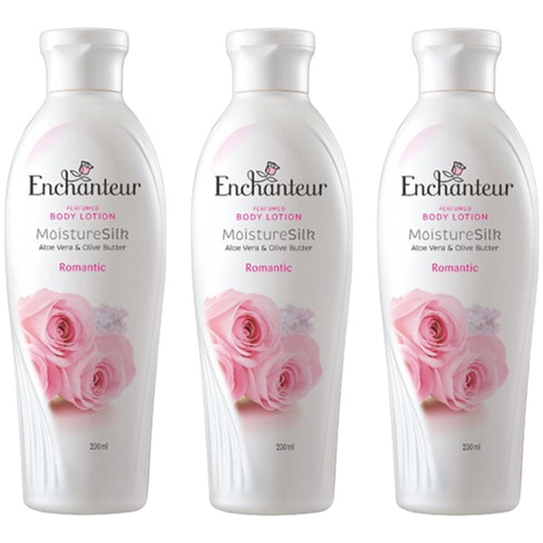 Enchanteur 3 x Romantic Perfumed Body Lotion 200ml