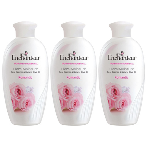 Enchanteur 3 x Romantic Perfumed Shower Gel 200ml