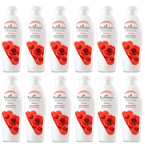 Enchanteur Enticing Perfumed Body Lotion Satin 100ml x 12 Value Pack