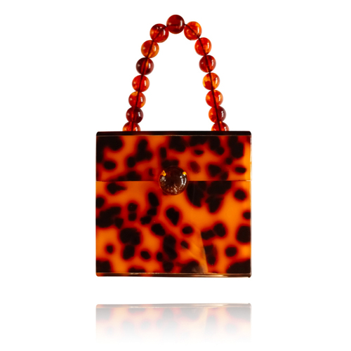 Culturesse Analeah Artsy Resin Cube Bag (Tortoise)