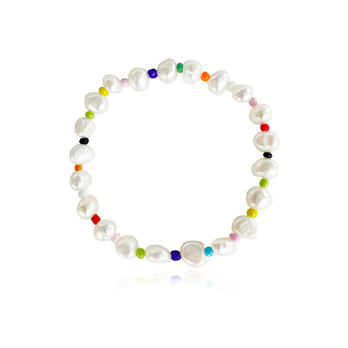 Culturesse Loxie Coastal Muse Beaded Pearl Bracelet