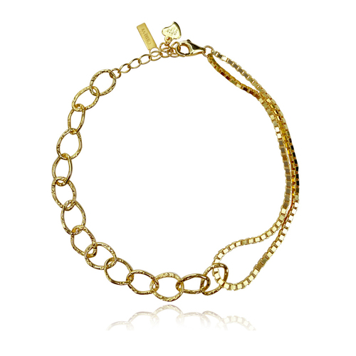 Culturesse Anaelle Fine Double Chain Bracelet