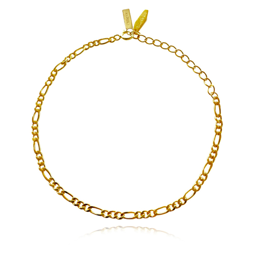 Culturesse Viola Fine Gold Link Chain Bracelet 