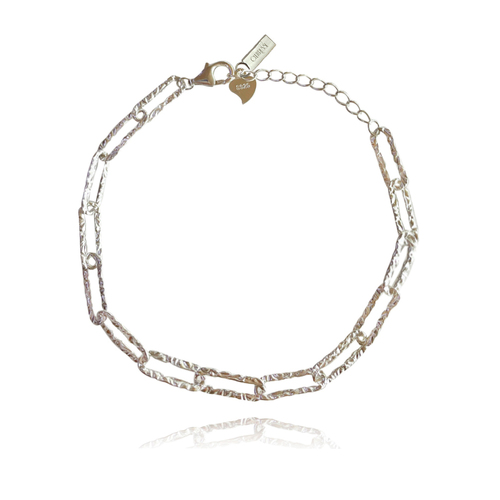 Culturesse Blanc Minimalist Silver Chain Bracelet 