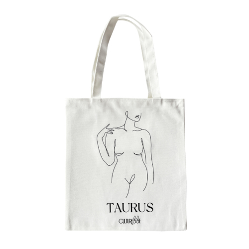 Culturesse She Is Taurus Eco Zodiac Muse Tote Bag