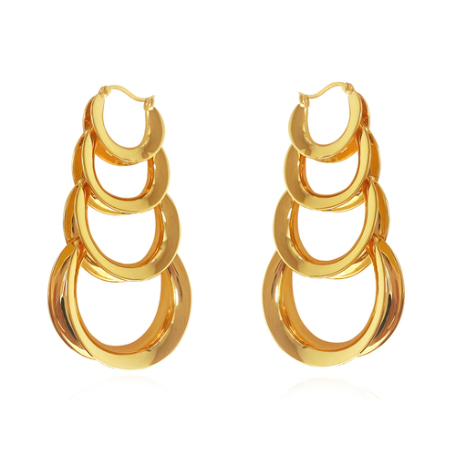 Culturesse Lotta Luxury Sculptural Hoop Earrings