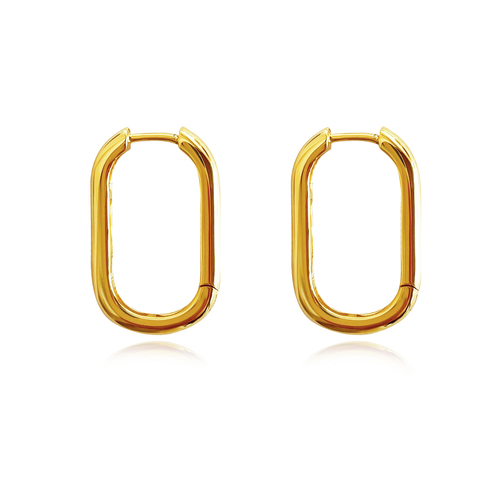 Culturesse Abel Minimalist U Huggie Earrings (Gold)